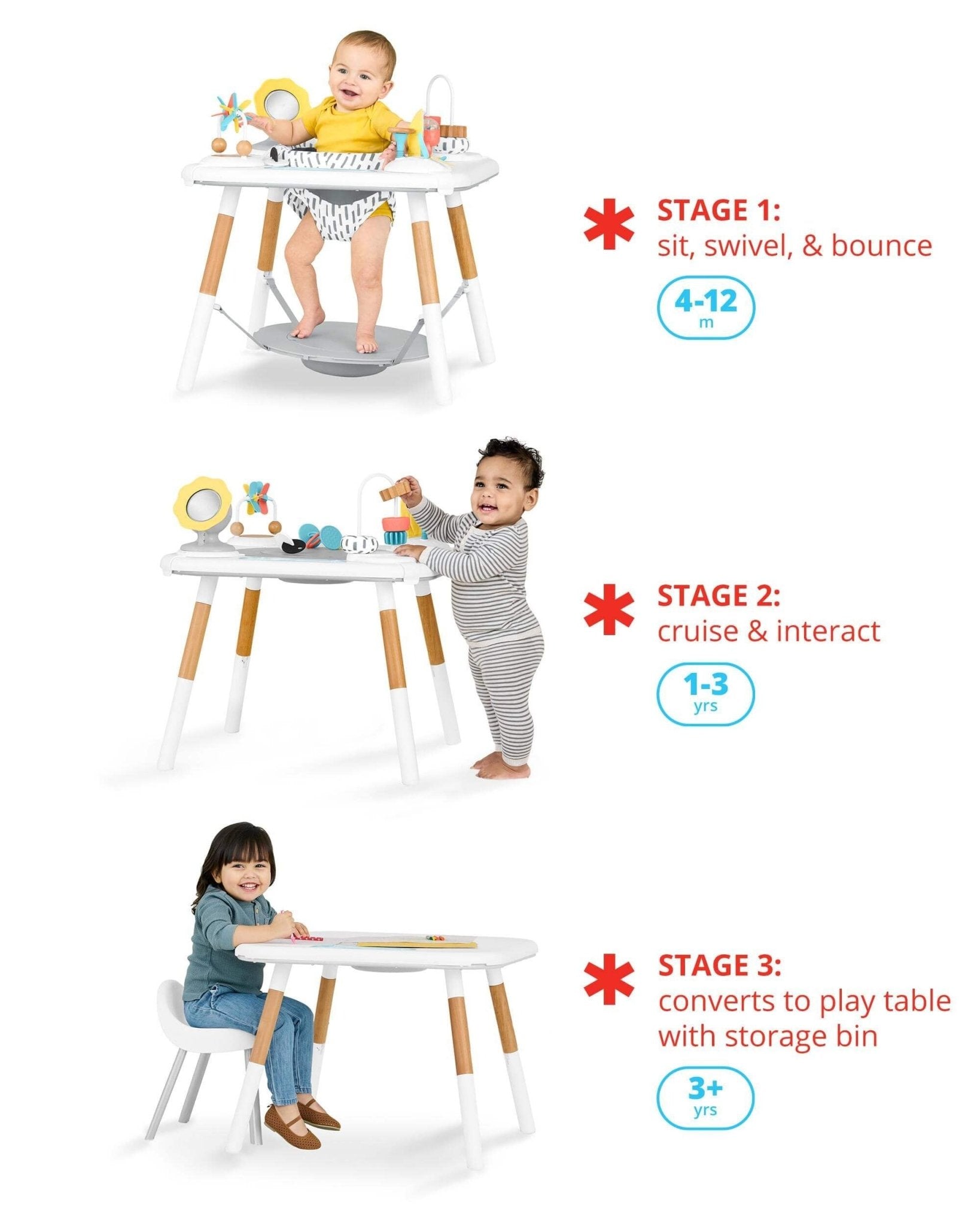 Shop Skip Hop Montessori Discoverosity 3-Stage Activity Center NZ | Premium Activity Gym for School Kids