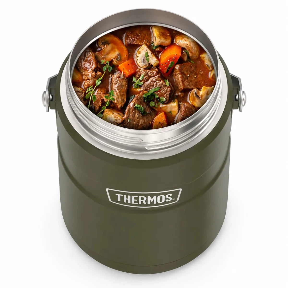 Shop Thermos Big Boss 1.39L Food Jar - Army Green NZ | Premium Thermos Lunchbox for School Kids