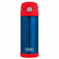 Shop Thermos FUNtainer Stainless Steel Drink Bottle - Navy/Red NZ | Premium Thermos Bottle for School Kids