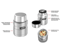 Thermos Food Jar | Vacuum Insulated 470ml Food Jar - Red - Thermos Lunchbox - feeding