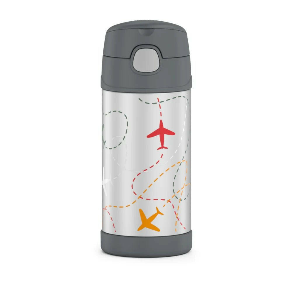 Thermos FUNtainer Stainless Steel Vacuum Insulated Drink Bottle 355ml FLIGHT PATH - Thermos Bottle - Insulated