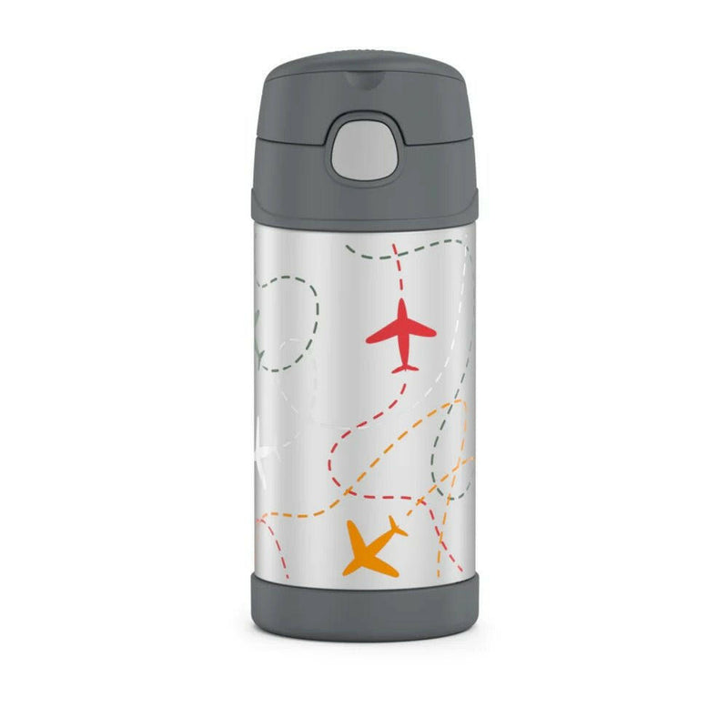 Thermos FUNtainer Stainless Steel Vacuum Insulated Drink Bottle 355ml FLIGHT PATH - HYPHEN KIDS