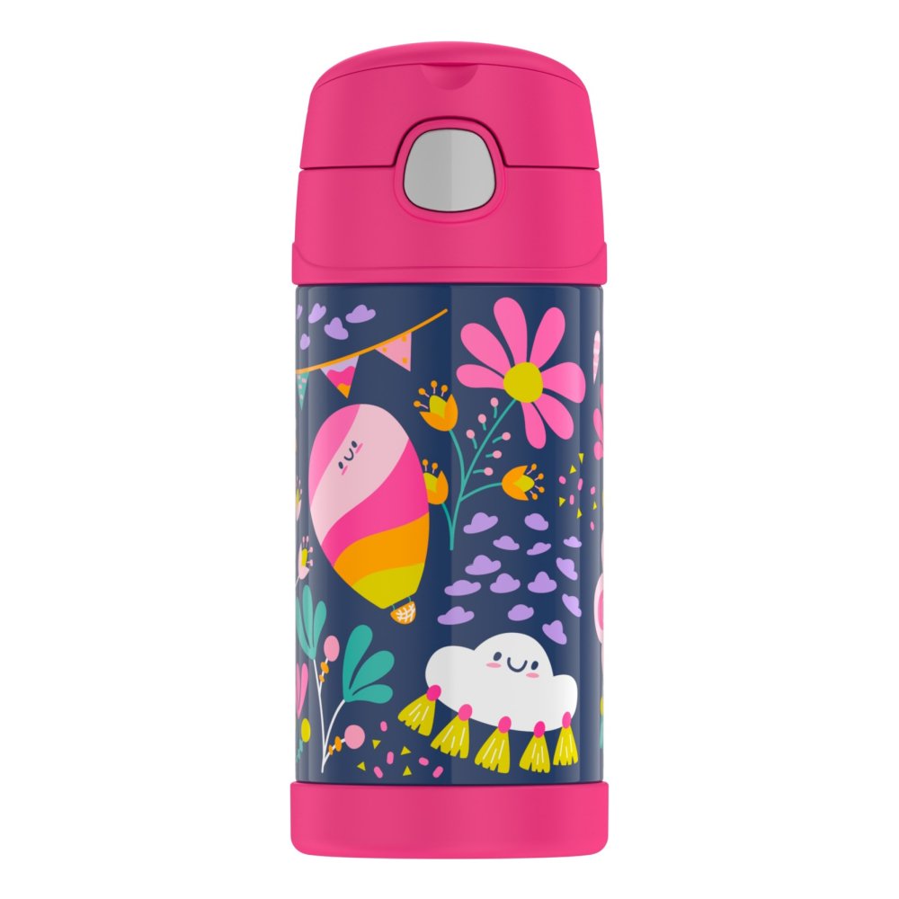 Thermos 355ml Stainless Steel Water Bottle Whimsical Clouds - Thermos Bottle - Insulated