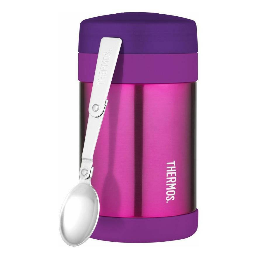Thermos 470ml Food Jar with Folding Spoon, Pink - HYPHEN KIDS