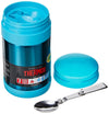 Thermos 470ml Food Jar with Folding Spoon, Blue - Thermos Lunchbox - Food Jar