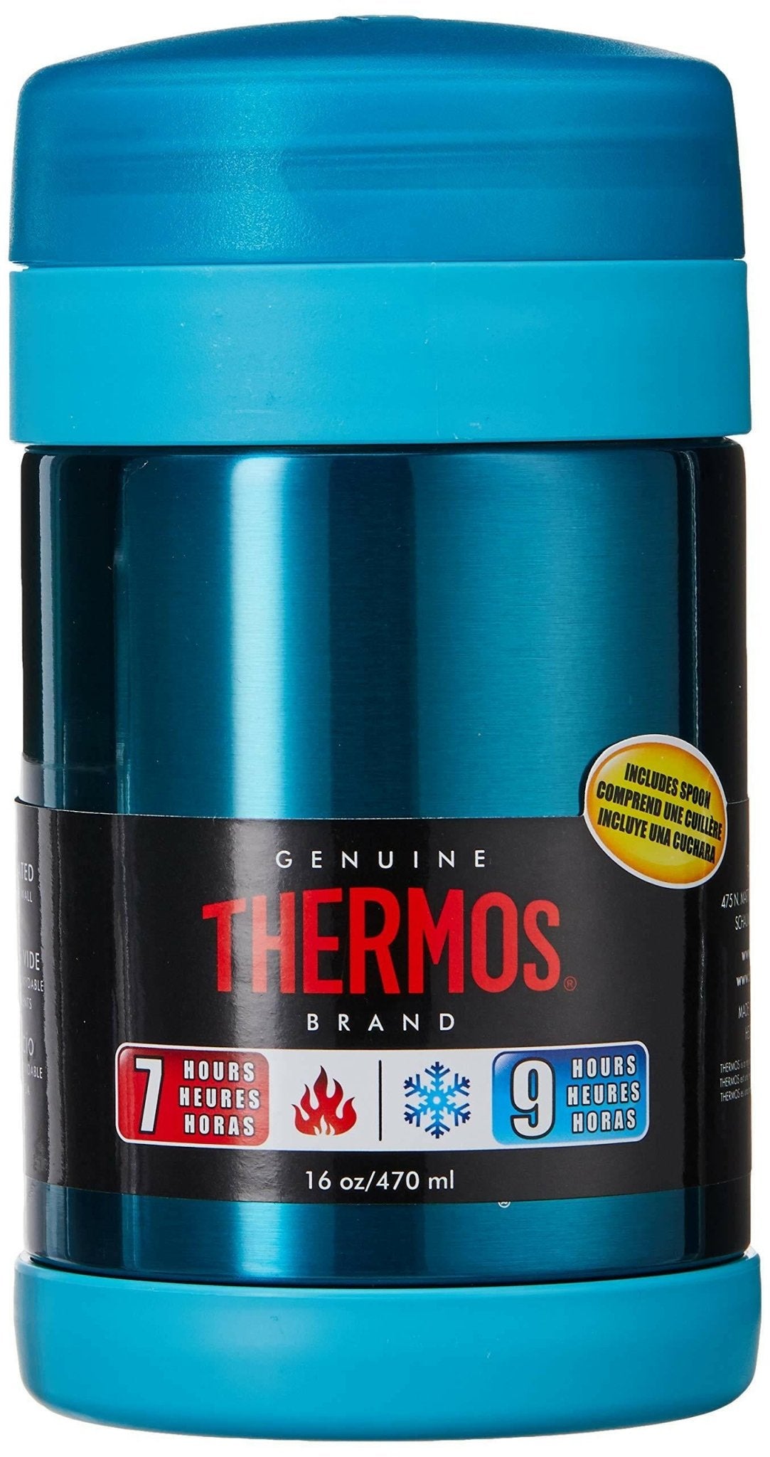 Thermos 470ml Food Jar with Folding Spoon, Blue - HYPHEN KIDS