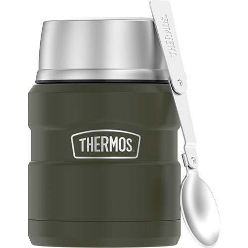 Thermos Vacuum Insulated 470ml Food Jar - Matte Army Green - Thermos Lunchbox - Food Jar