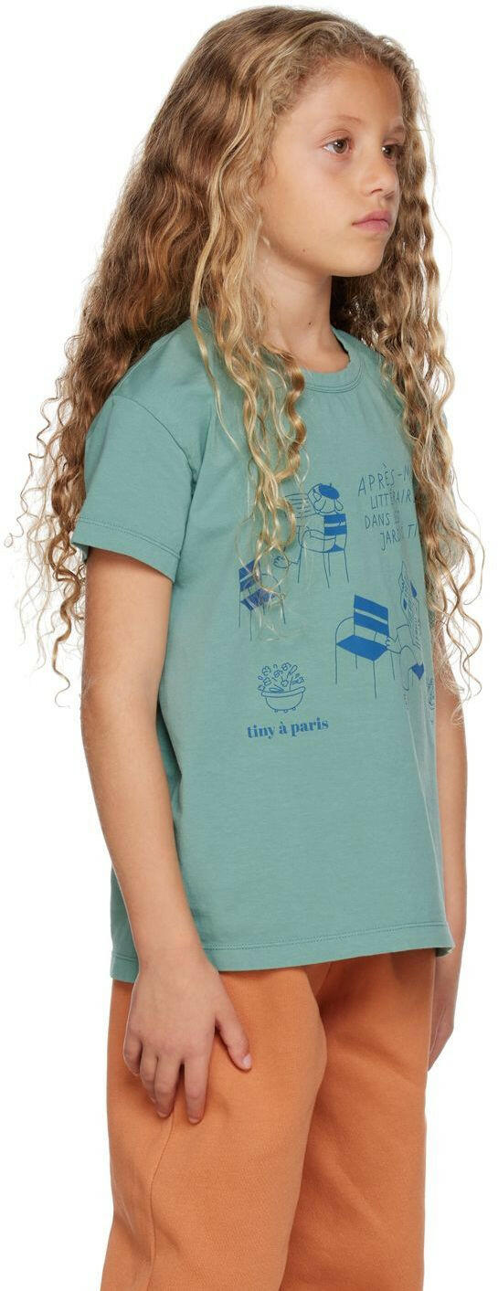 Tinycottons Green ‘Les Jardins’ T-Shirt - Sweatshirts - 10 - 11Y