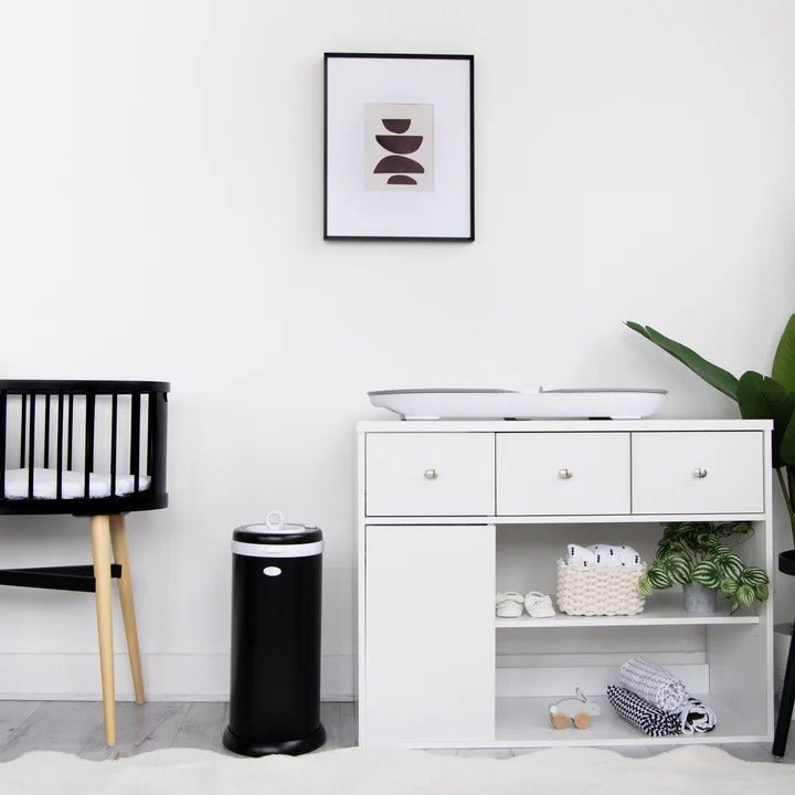 Ubbi Steel Diaper Pail - Mate Black - Nappy Bins and Refills - 