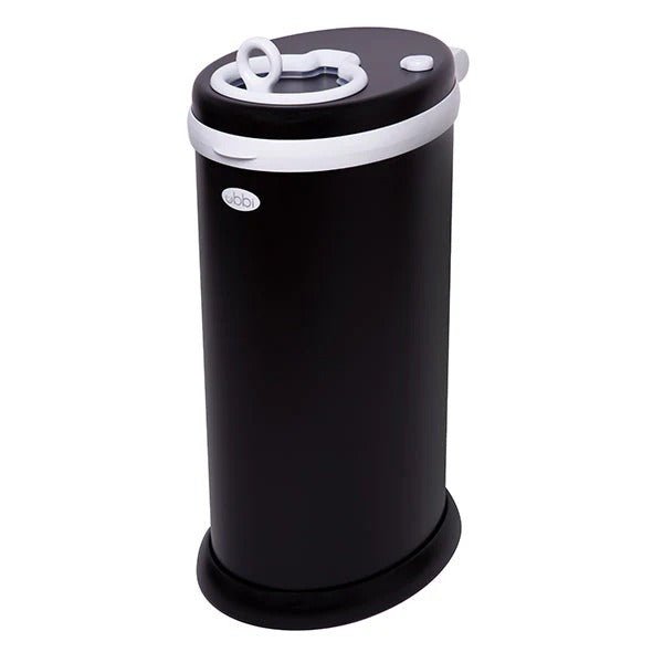 Ubbi Steel Diaper Pail - Mate Black - Nappy Bins and Refills - 