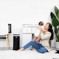 Ubbi Steel Diaper Pail - Mate Black - Nappy Bins and Refills - 