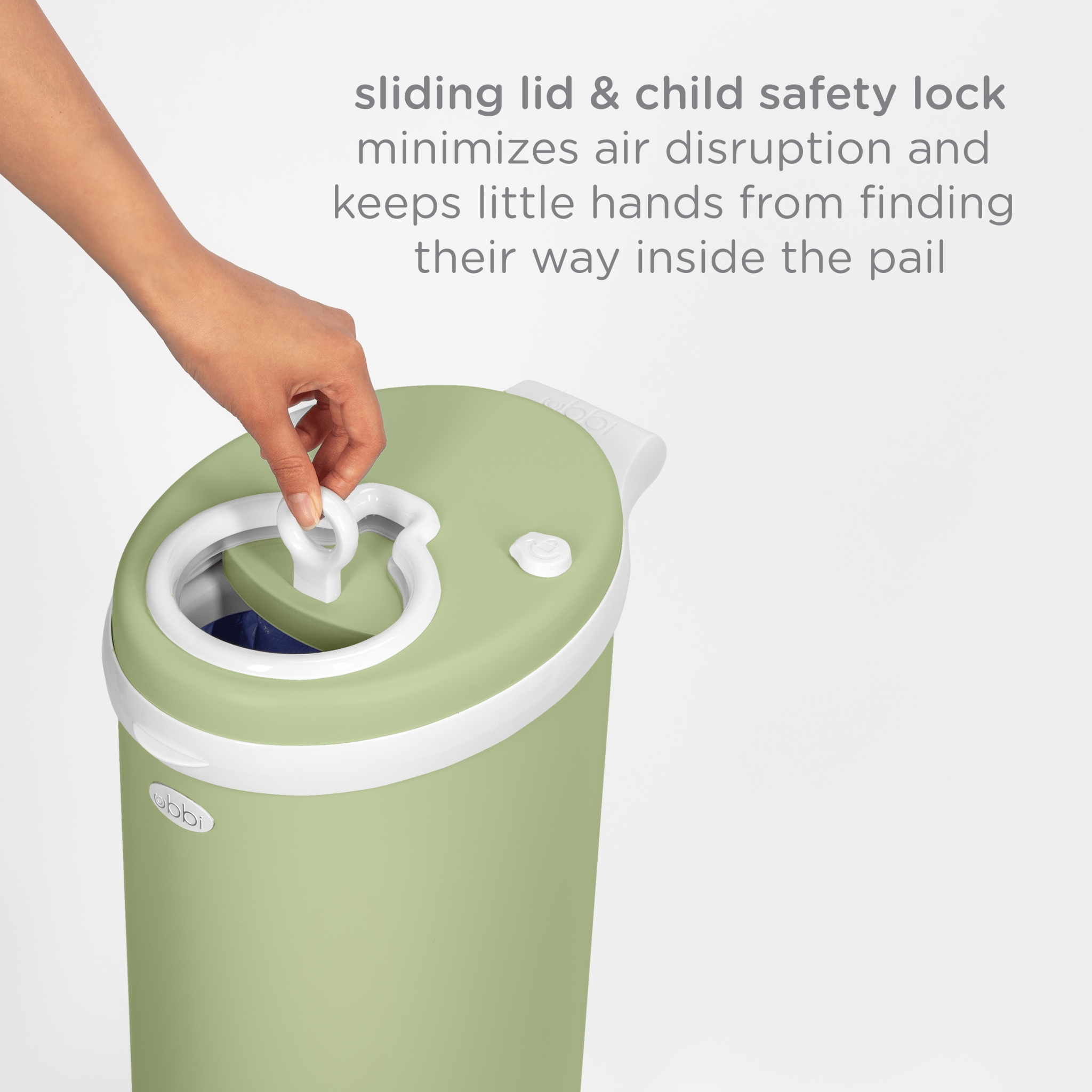 Ubbi Steel Diaper Pail - Matte Lily Pad - Nappy Bins and Refills - 