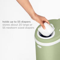 Ubbi Steel Diaper Pail - Matte Lily Pad - Nappy Bins and Refills - 
