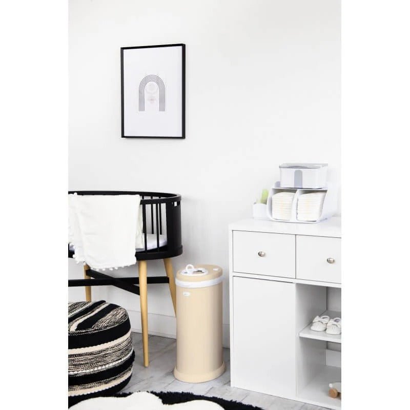 Shop Ubbi Steel Diaper Pail – Matte Oat Milk NZ | Premium Nappy Bins and Refills for School Kids