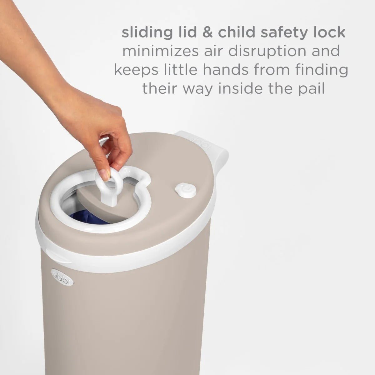 Shop Ubbi Steel Diaper Pail – Matte Taupe NZ | Premium Nappy Bins and Refills for School Kids
