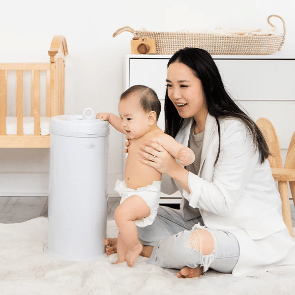 Ubbi Steel Diaper Pail - White - Nappy Bins and Refills - 