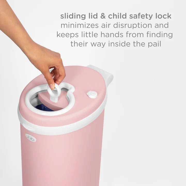 Ubbi Steel Diaper Pail - Matte Fig Blossom - Nappy Bins and Refills - 