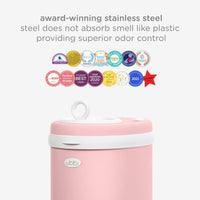 Ubbi Steel Diaper Pail - Matte Fig Blossom - Nappy Bins and Refills - 