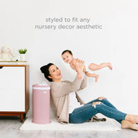 Ubbi Steel Diaper Pail - Matte Fig Blossom - Nappy Bins and Refills - 