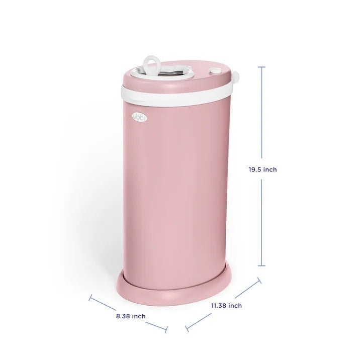 Ubbi Steel Diaper Pail - Matte Fig Blossom - Nappy Bins and Refills - 