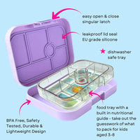 Yumbox Original Leakproof Bento Lunch Box - Lavande Purple Lunch Boxes for kids