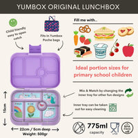 Yumbox Original Leakproof Bento Lunch Box - Lavande Purple Lunch Boxes for kids