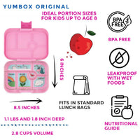 Yumbox Original Leakproof Bento Lunch Box - Unicorn Power Pink Lunch Boxes for kids