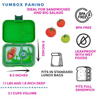 Shop Yumbox Panino Leakproof Bento Lunch Box - Jurassic Green NZ | Premium Lunch Boxes for School Kids