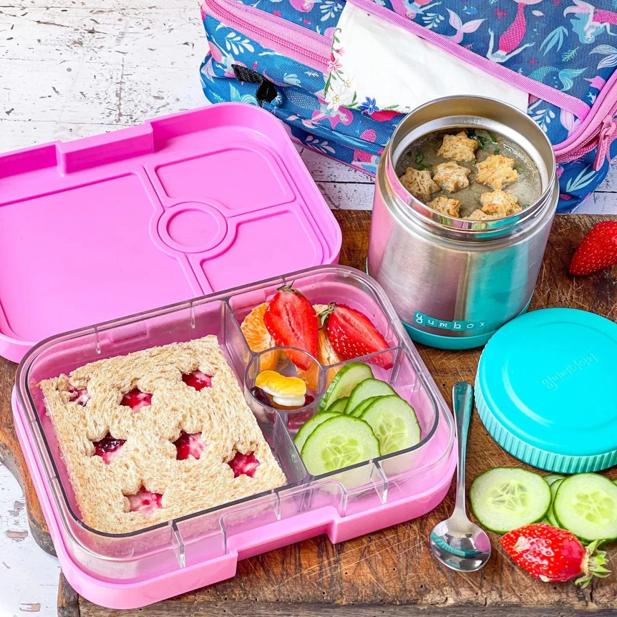 Shop Yumbox Panino Leakproof Bento Lunch Box - Power Pink NZ | Premium Lunch Boxes for School Kids