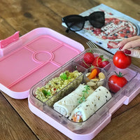 Shop Yumbox Tapas 4C Capri Pink Lunch Box | Leakproof Bento Box for Kids NZ NZ | Premium Lunch Boxes for School Kids