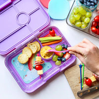 Shop Yumbox Tapas 4C Purple Lunch Box | Leakproof Bento Box for Kids NZ NZ | Premium Lunch Boxes for School Kids