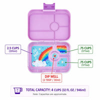 Shop Yumbox Tapas 4C Purple Lunch Box | Leakproof Bento Box for Kids NZ NZ | Premium Lunch Boxes for School Kids