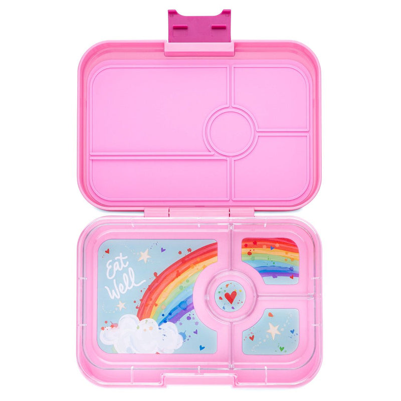 Yumbox Tapas Bento Lunch Box 4 - Compartment Food Tray - Pink - Lunch Boxes - Large Lunch Box