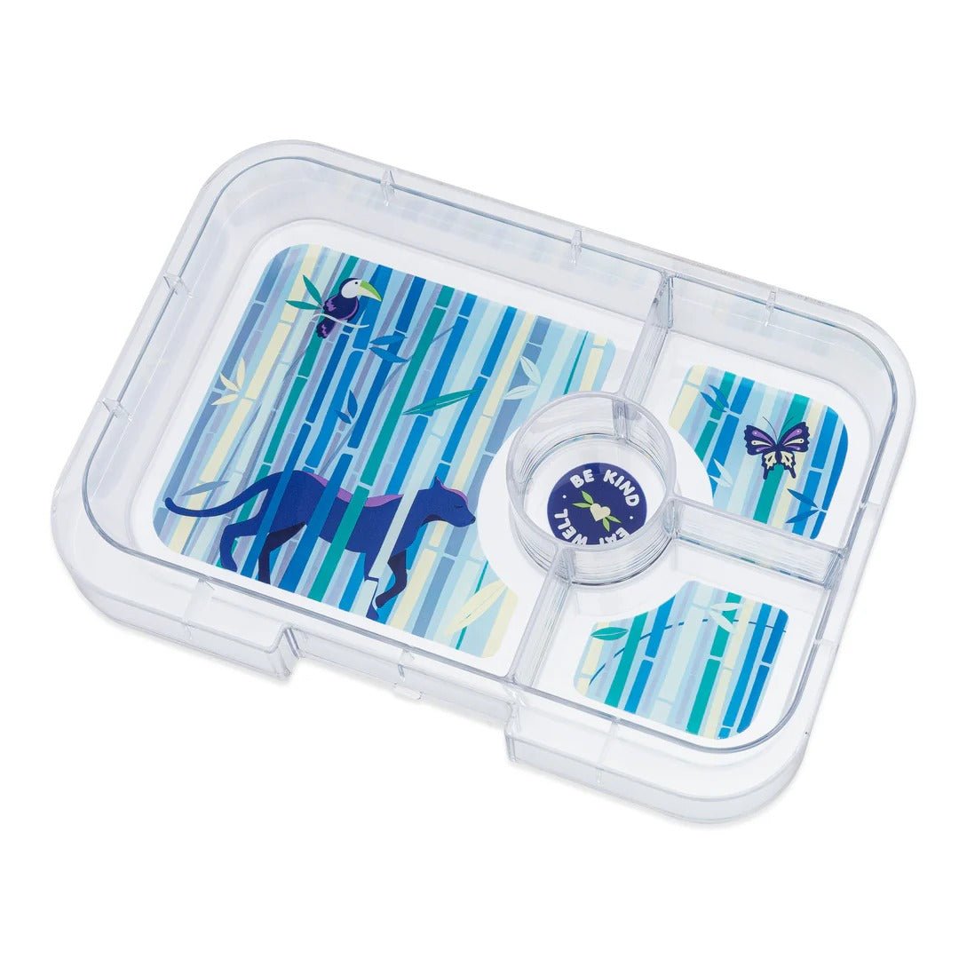 Yumbox Tapas Bento Lunch Box - 4 Compartment With NYC Tray - Hazy Blue - Lunch Boxes - Large Lunch Box