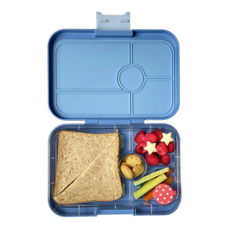 Yumbox Tapas Bento Lunch Box - 4 Compartment With NYC Tray - Hazy Blue - Lunch Boxes - Large Lunch Box
