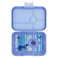 Yumbox Tapas Bento Lunch Box - 4 Compartment With NYC Tray - Hazy Blue - Lunch Boxes - Large Lunch Box