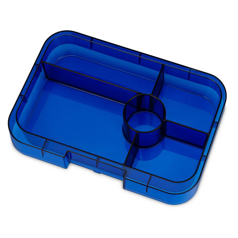 Yumbox Tapas Tray Insert - Clear 5C Navy - Lunchbox Accessory - 