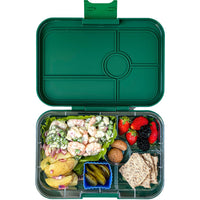 Yumbox Tapas Bento Lunch Box - 4 Compartment With NYC Tray - Green-Lunch Boxes-Large Lunch Box