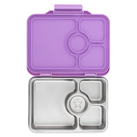 Yumbox Pret 4 Compartment Stainless Steel Leakproof Bento Lunch Box - Lavande Purple-Lunch Boxes-InsulatedLarge Lunch Box
