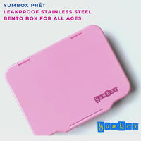 Yumbox Pret 4 Compartment Stainless Steel Leakproof Bento Lunch Box - Versilles Pink-Lunch Boxes-InsulatedLarge Lunch Box