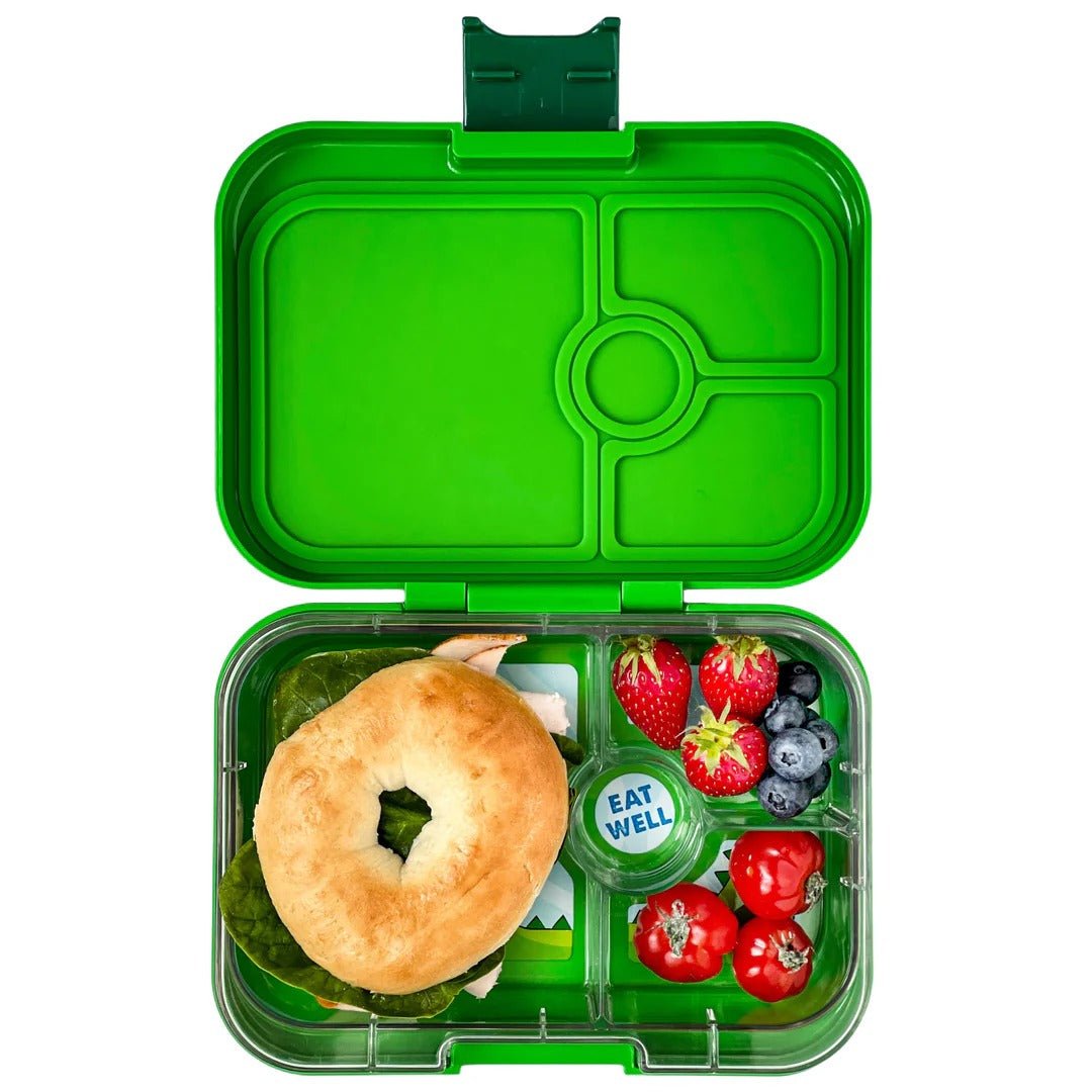 Yumbox Panino – Dinosaur Bento Lunch Box (4 Compartments)-Lunch Boxes-Medium Lunch Box