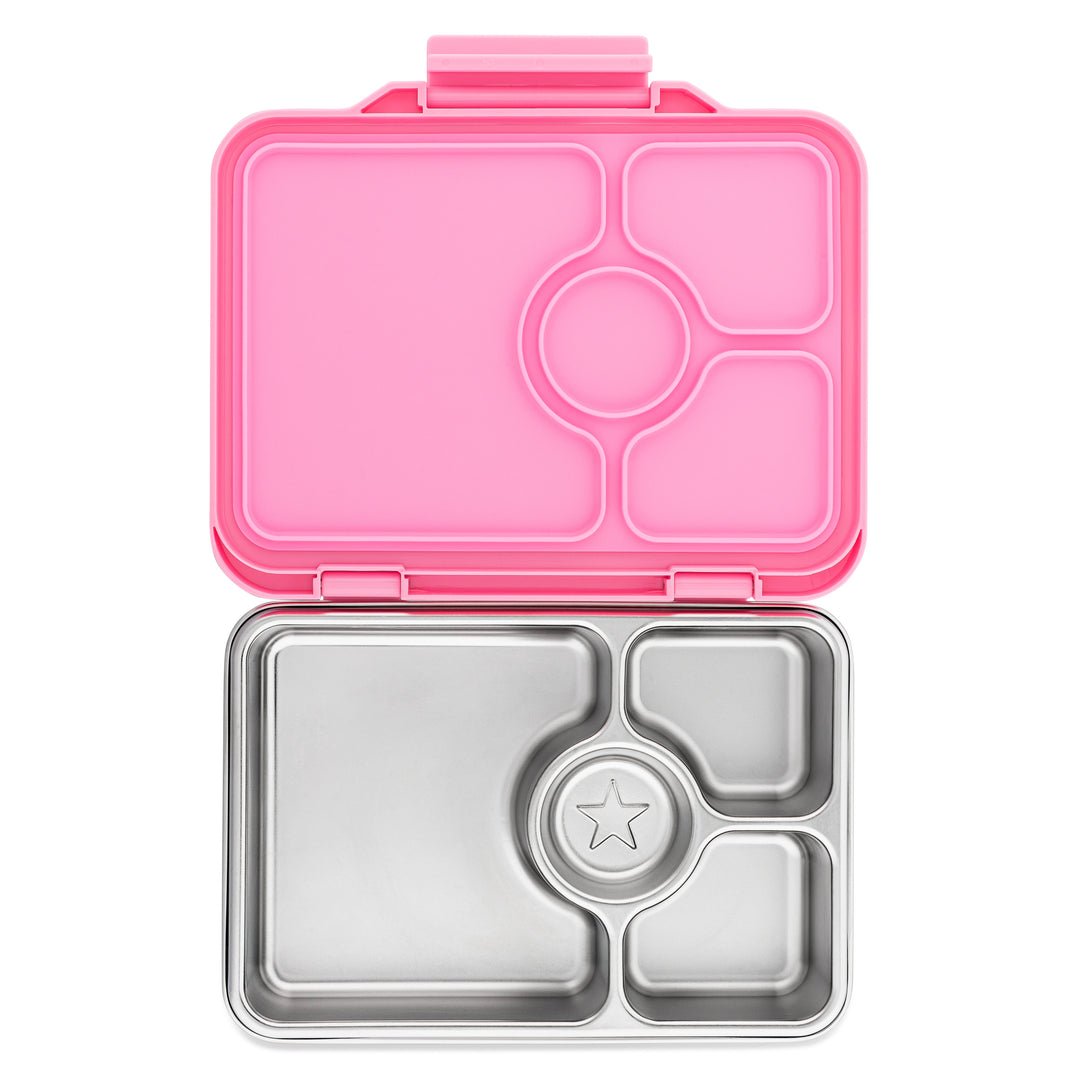 Yumbox Pret 4 Compartment Stainless Steel Leakproof Bento Lunch Box - Versilles Pink-Lunch Boxes-InsulatedLarge Lunch Box