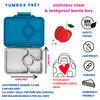 Yumbox Pret 4 Compartment Stainless Steel Leakproof Bento Lunch Box - Normandy Blue-Lunch Boxes-Insulated Large Lunch Box
