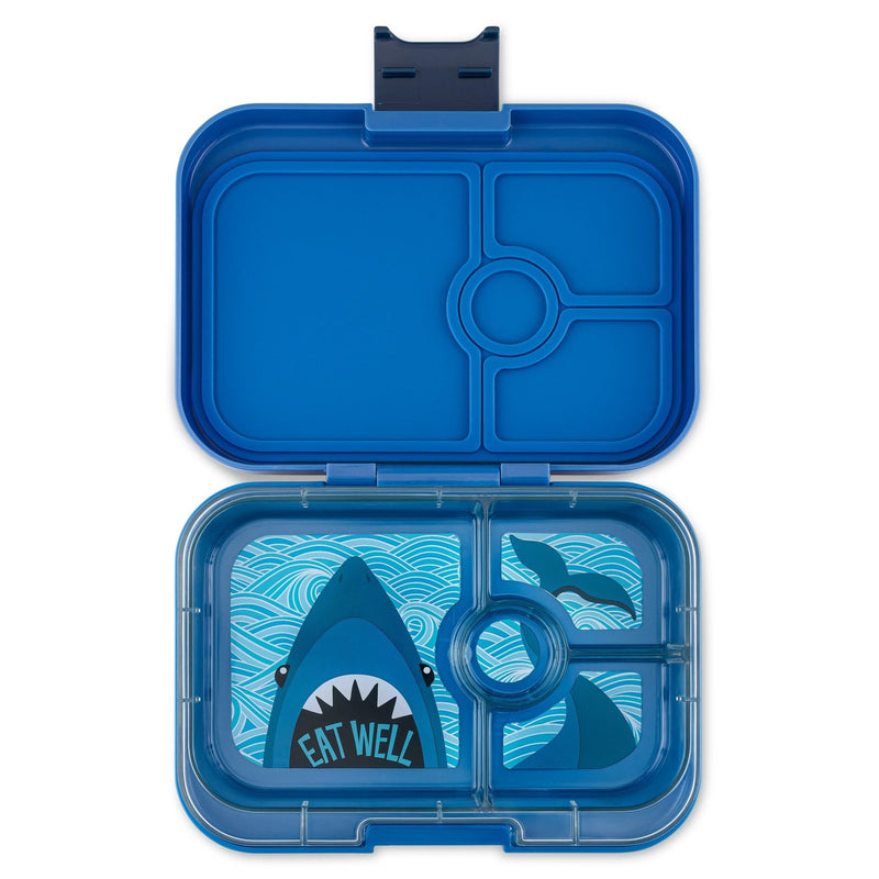 Yumbox Panino 4-Compartment Lunchbox – Shark-Lunch Boxes-Medium Lunch Box