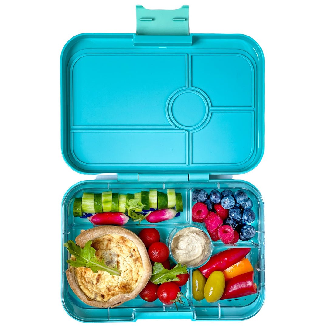 Yumbox Tapas Larger Size Leakproof Bento lunch box 5-Compartment Food Tray (Antibes Blue)-Lunch Boxes-feeding Large Lunch Box