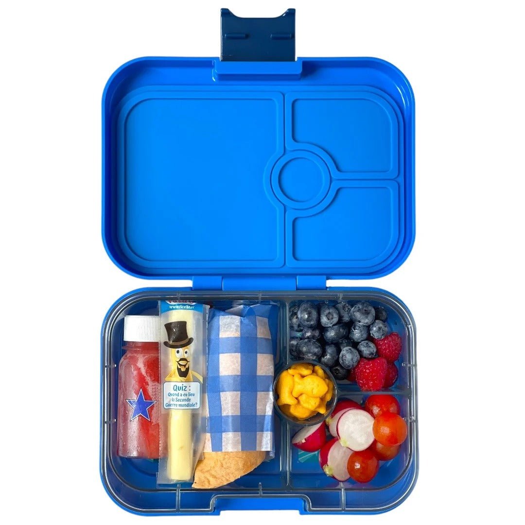Yumbox Panino 4-Compartment Lunchbox – Shark-Lunch Boxes-Medium Lunch Box