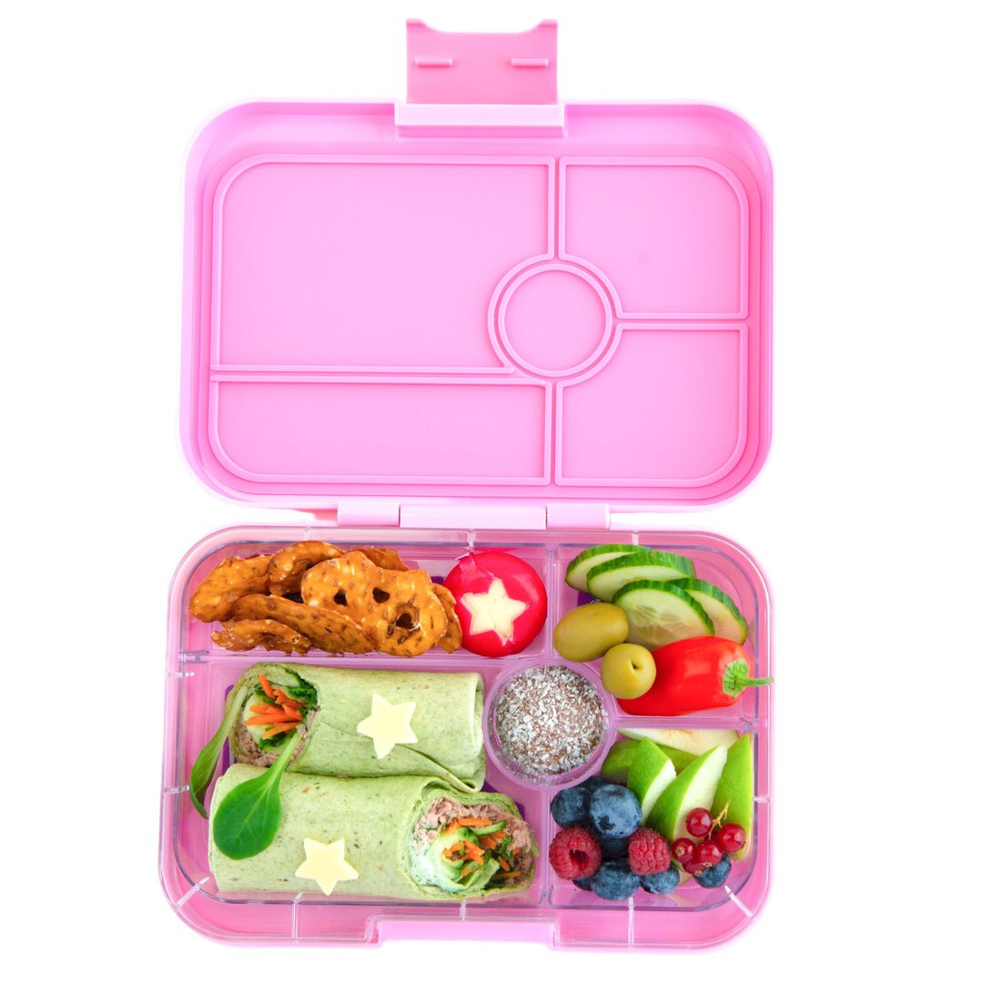 Yumbox Tapas Larger Size Leakproof Bento lunch box 5-Compartment Food Tray (Pink)-Lunch Boxes-feeding Large Lunch Box