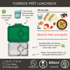 Yumbox Pret 4 Compartment Stainless Steel Leakproof Bento Lunch Box - Pomme Green-Lunch Boxes-Insulated Large Lunch Box