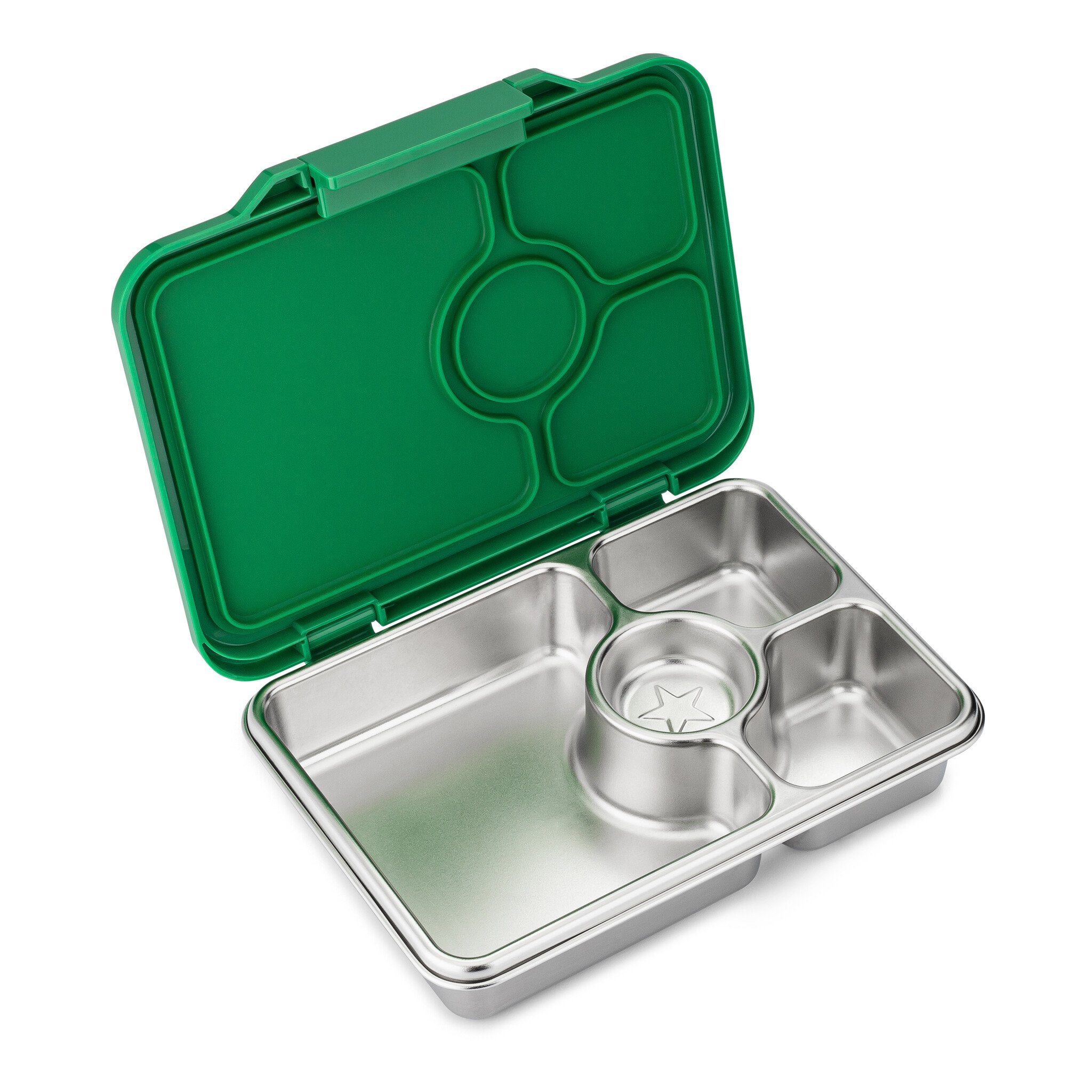 Yumbox Pret 4 Compartment Stainless Steel Leakproof Bento Lunch Box - Pomme Green-Lunch Boxes-Insulated Large Lunch Box