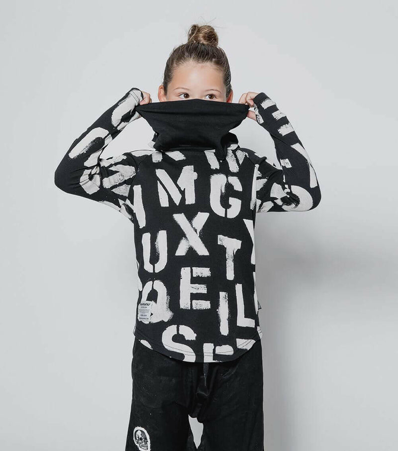 Abc Ninja Shirt - Black - HYPHEN KIDS